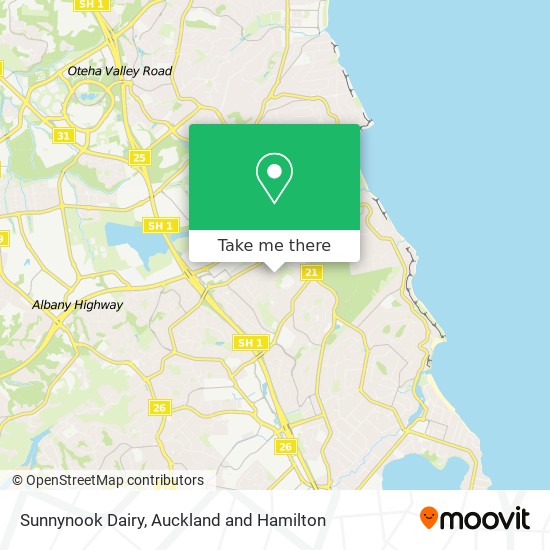 Sunnynook Dairy map
