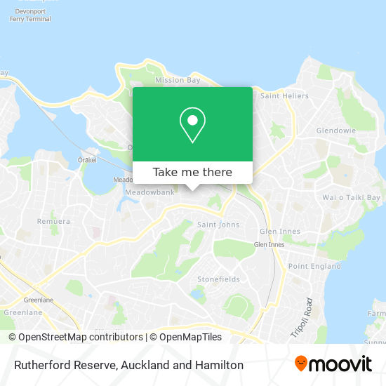 Rutherford Reserve map