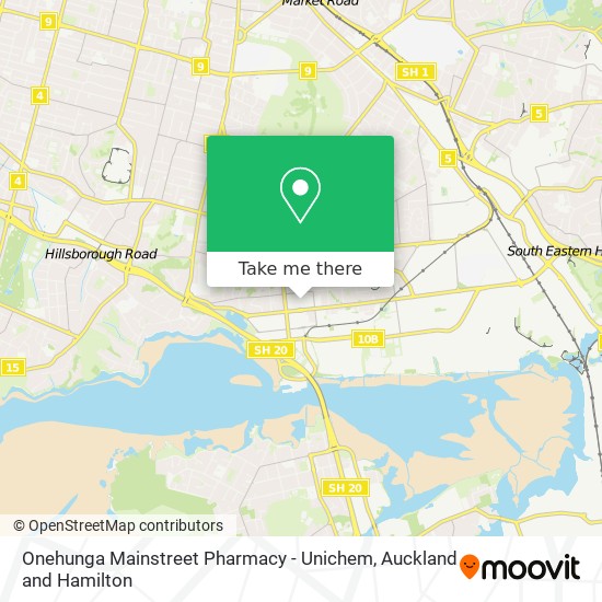 Onehunga Mainstreet Pharmacy - Unichem map