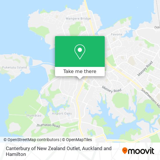 Canterbury of New Zealand Outlet map