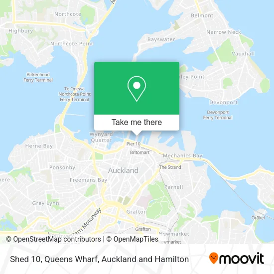 Shed 10, Queens Wharf map