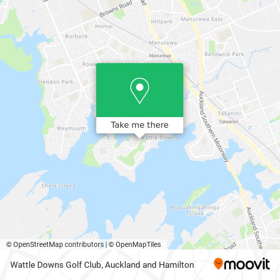 Wattle Downs Golf Club map