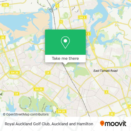 Royal Auckland Golf Club map