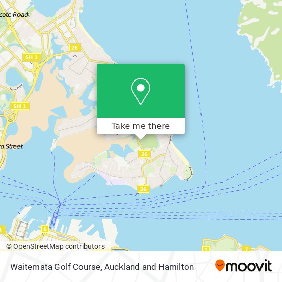Waitemata Golf Course map