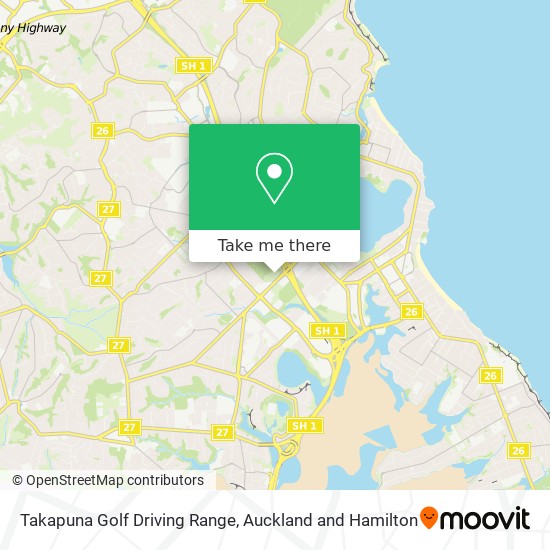 Takapuna Golf Driving Range map