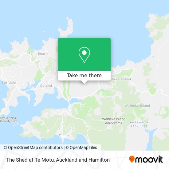 The Shed at Te Motu map