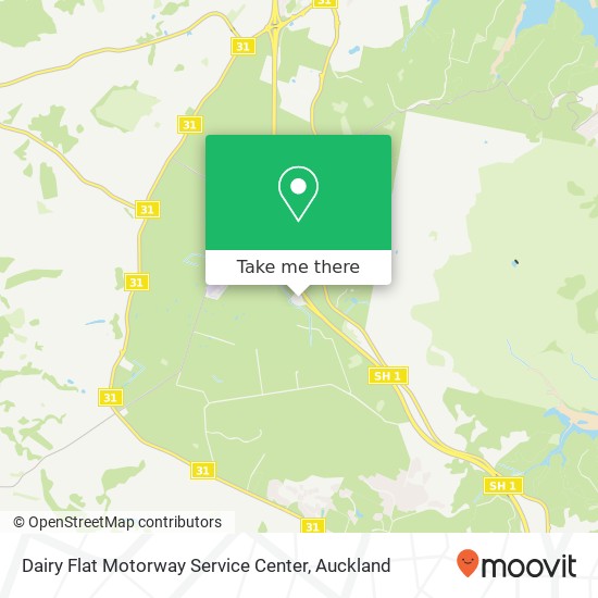 Dairy Flat Motorway Service Center map