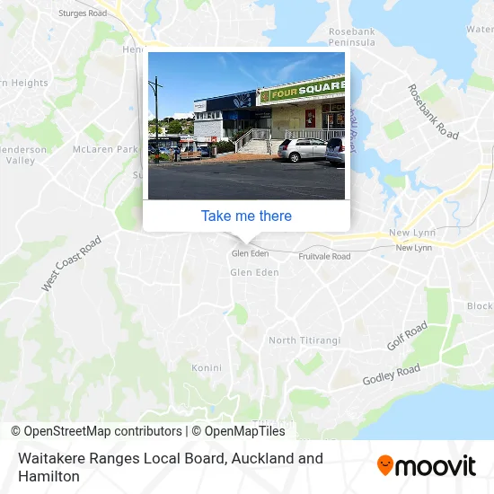 Waitakere Ranges Local Board map
