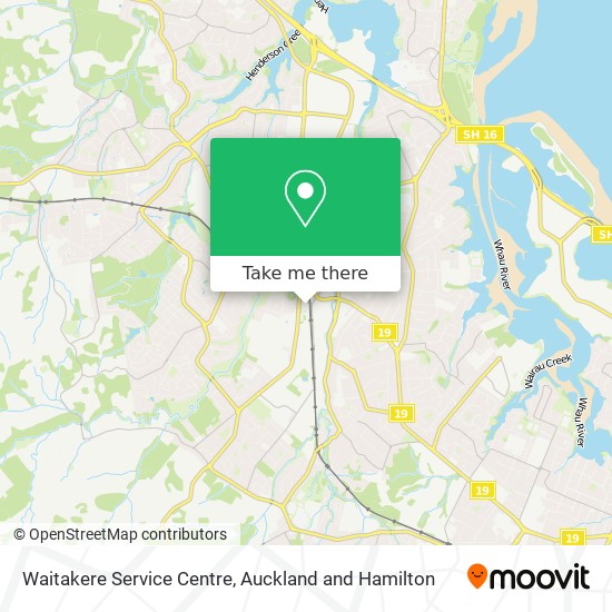 Waitakere Service Centre map