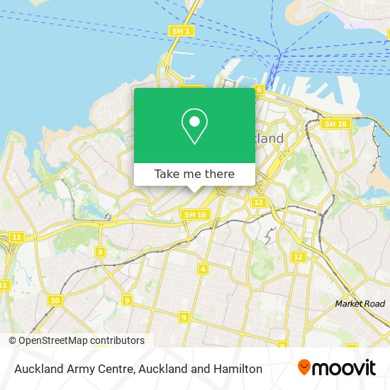 Auckland Army Centre map