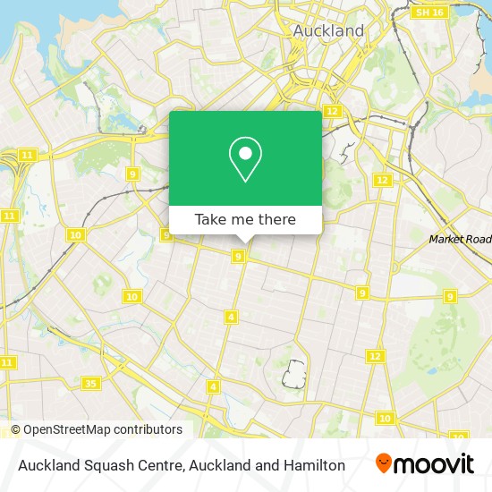 Auckland Squash Centre map