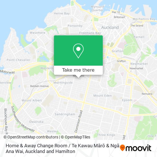 Home & Away Change Room / Te Kawau Mārō & Ngā Ana Wai map