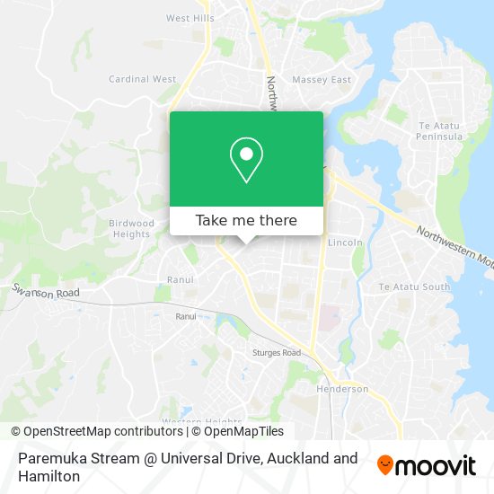 Paremuka Stream @ Universal Drive map