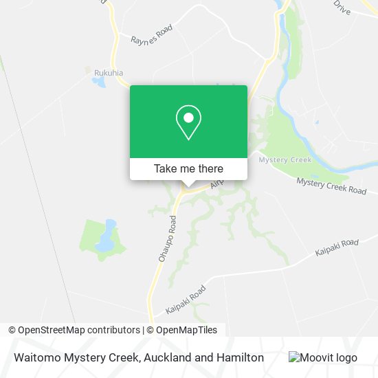 Waitomo Mystery Creek map