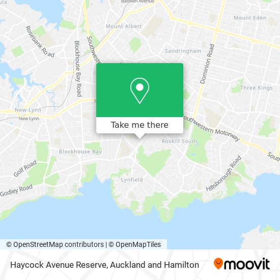 Haycock Avenue Reserve map