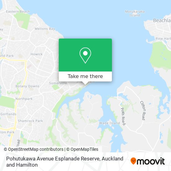 Pohutukawa Avenue Esplanade Reserve map