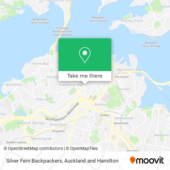 Silver Fern Backpackers map