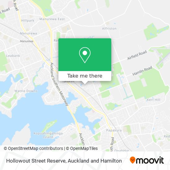 Hollowout Street Reserve map