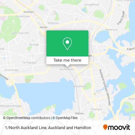 1/North Auckland Line map