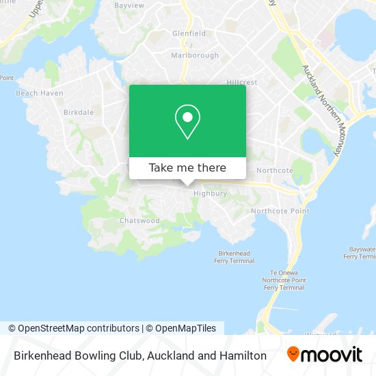 Birkenhead Bowling Club map