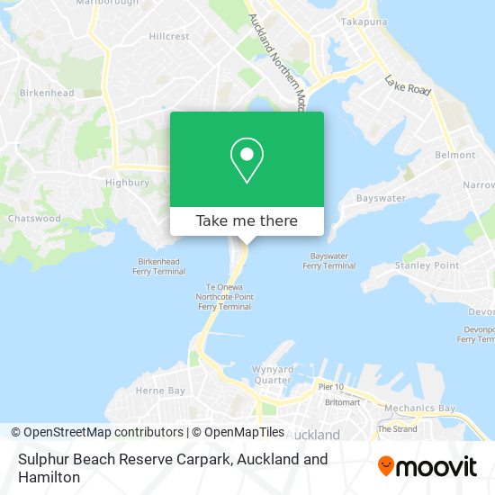 Sulphur Beach Reserve Carpark map