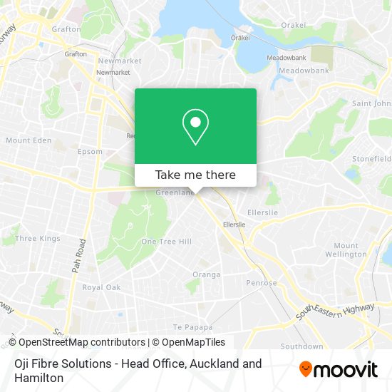 Oji Fibre Solutions - Head Office map