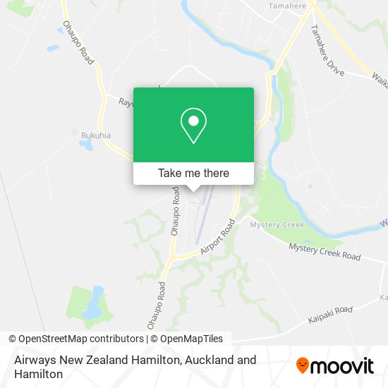 Airways New Zealand Hamilton map