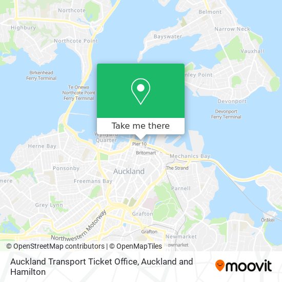Auckland Transport Ticket Office map