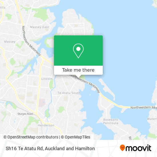 Sh16 Te Atatu Rd map