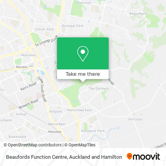 Beaufords Function Centre map