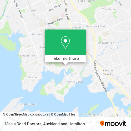 Mahia Road Doctors map