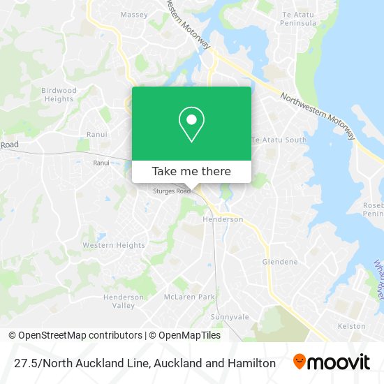 27.5/North Auckland Line map