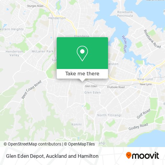 Glen Eden Depot map