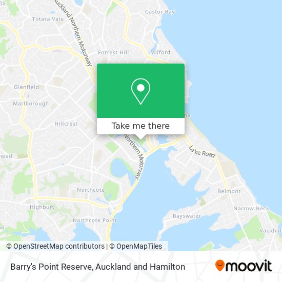 Barry's Point Reserve map
