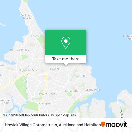 Howick Village Optometrists map