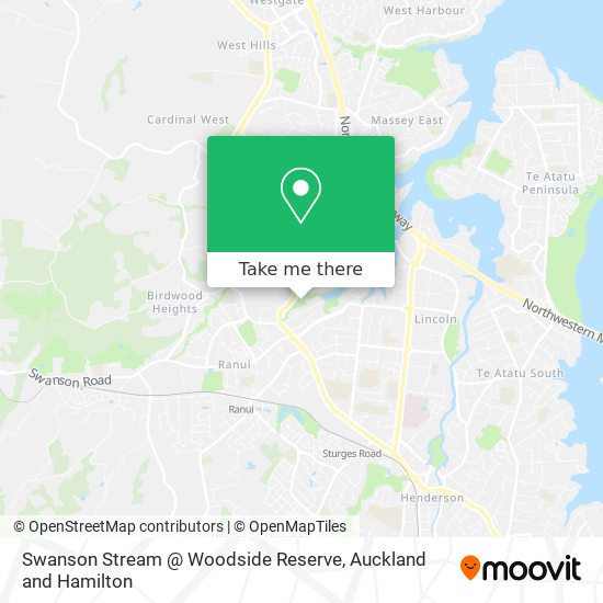Swanson Stream @ Woodside Reserve map