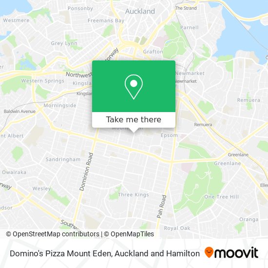 Domino's Pizza Mount Eden map
