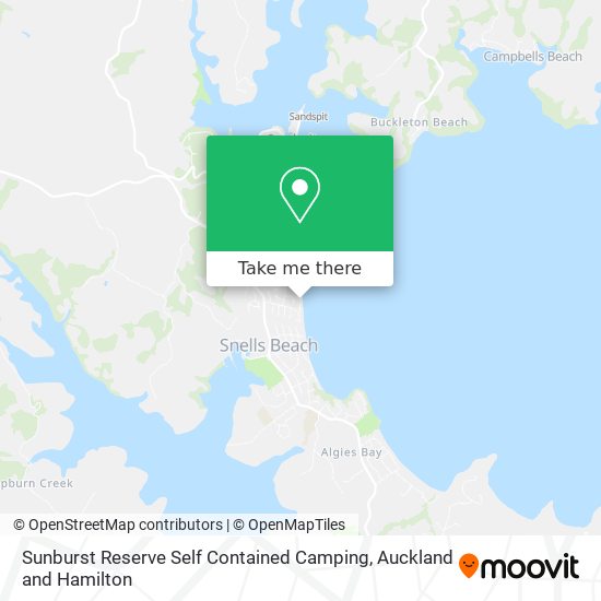 Sunburst Reserve Self Contained Camping map