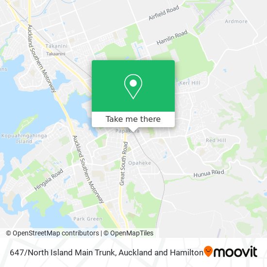 647/North Island Main Trunk map