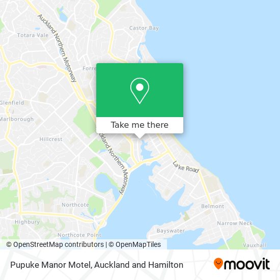 Pupuke Manor Motel map