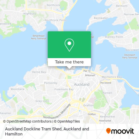 Auckland Dockline Tram Shed map