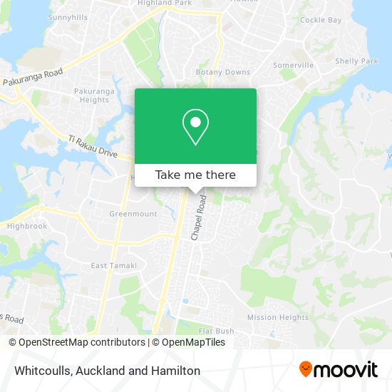 Whitcoulls map