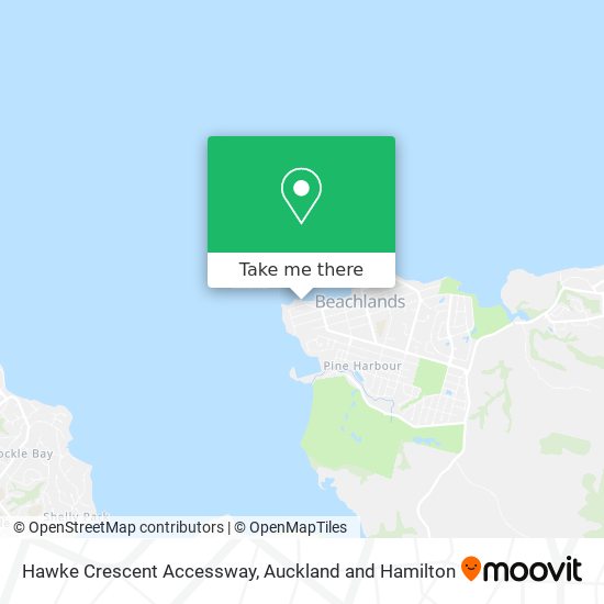 Hawke Crescent Accessway map