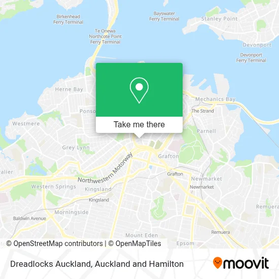 Dreadlocks Auckland map