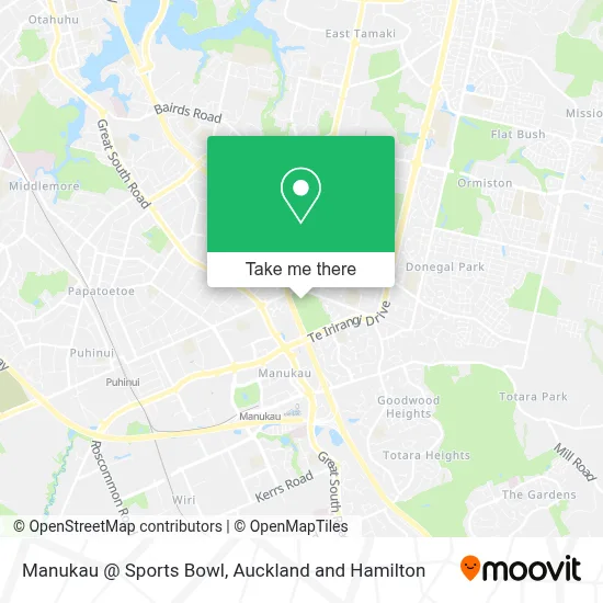 Manukau @ Sports Bowl map
