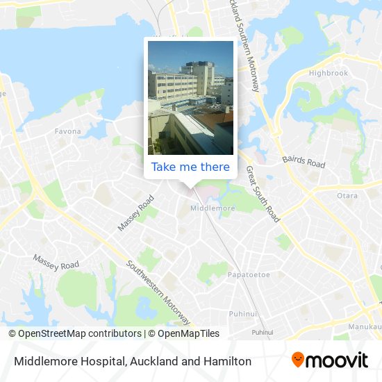 Middlemore Hospital map