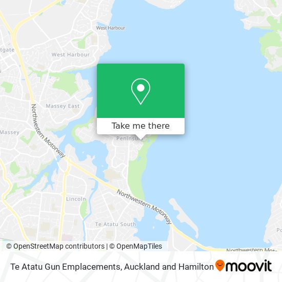 Te Atatu Gun Emplacements map