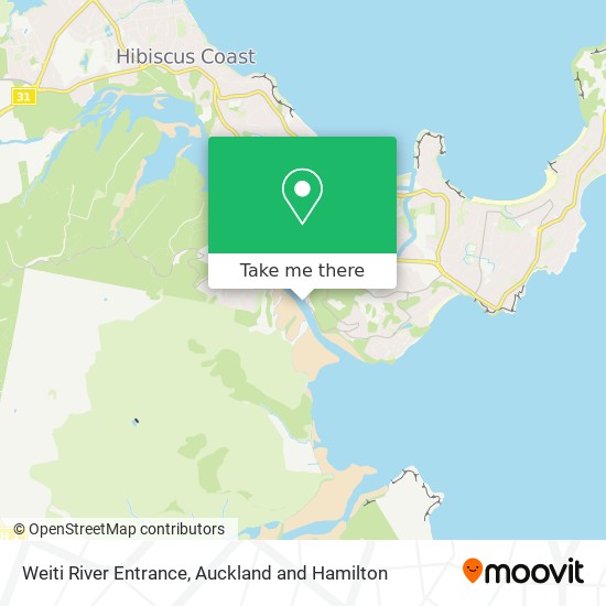Weiti River Entrance map