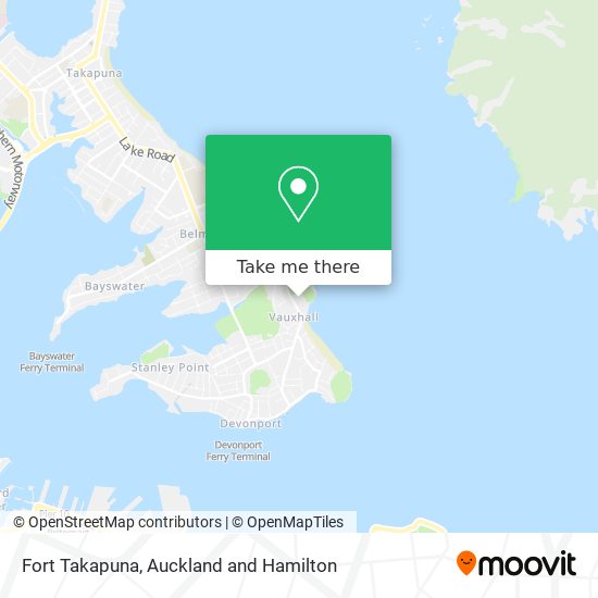 Fort Takapuna map