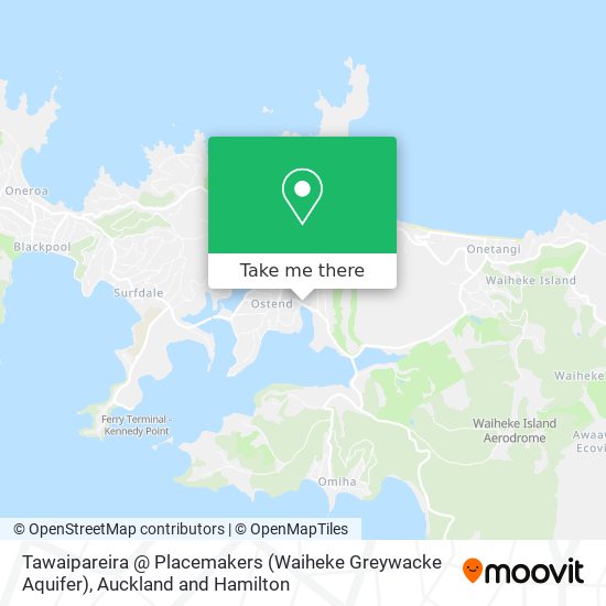 Tawaipareira @ Placemakers (Waiheke Greywacke Aquifer) map
